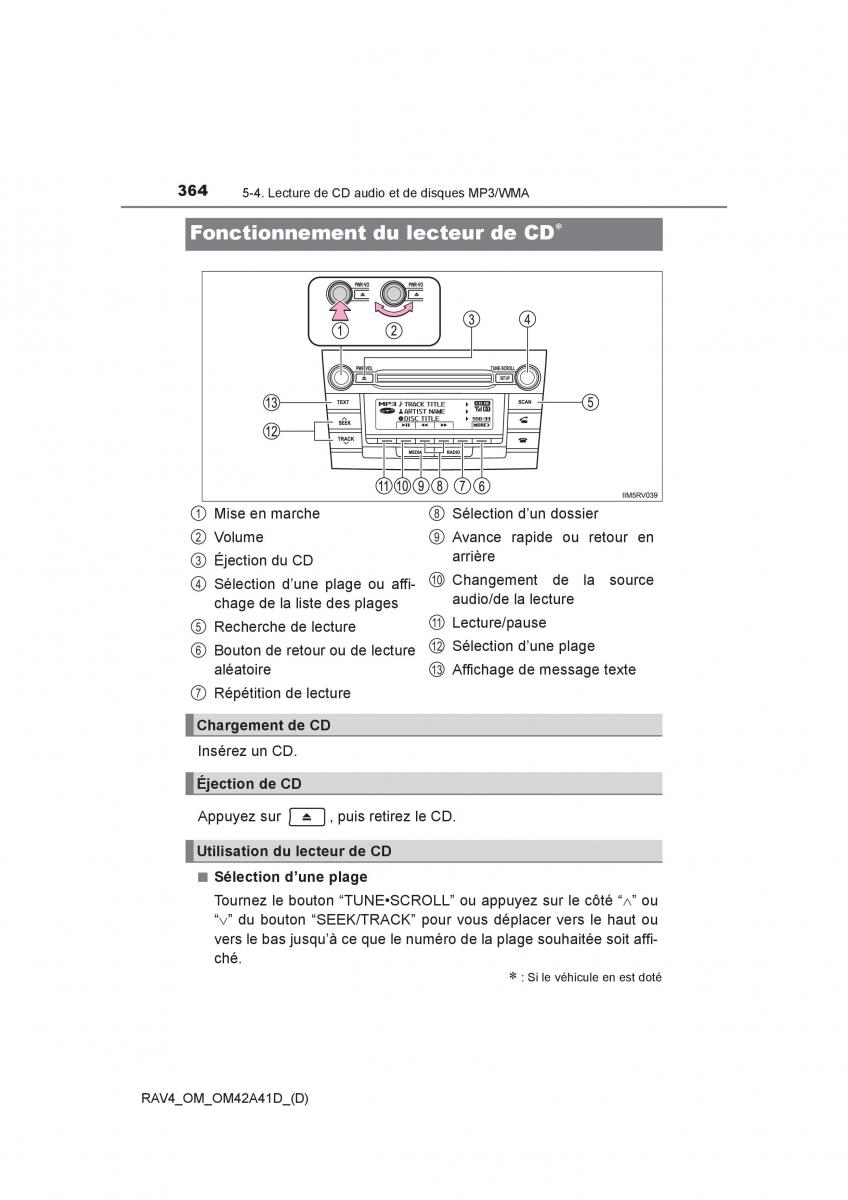 manual  Toyota RAV4 IV 4 manuel du proprietaire / page 365