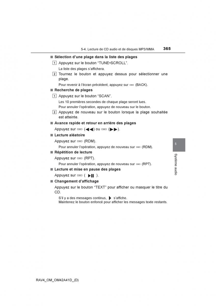 manual  Toyota RAV4 IV 4 manuel du proprietaire / page 366