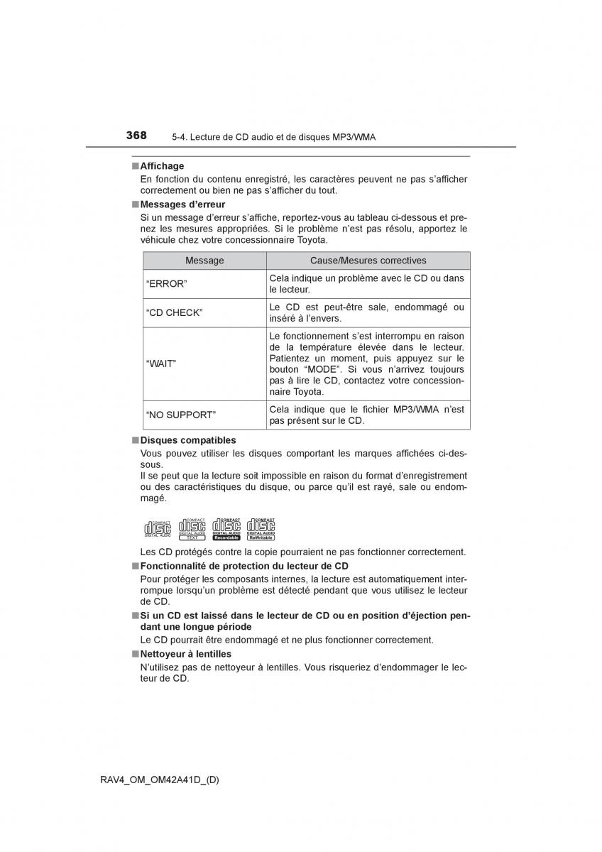 manual  Toyota RAV4 IV 4 manuel du proprietaire / page 369