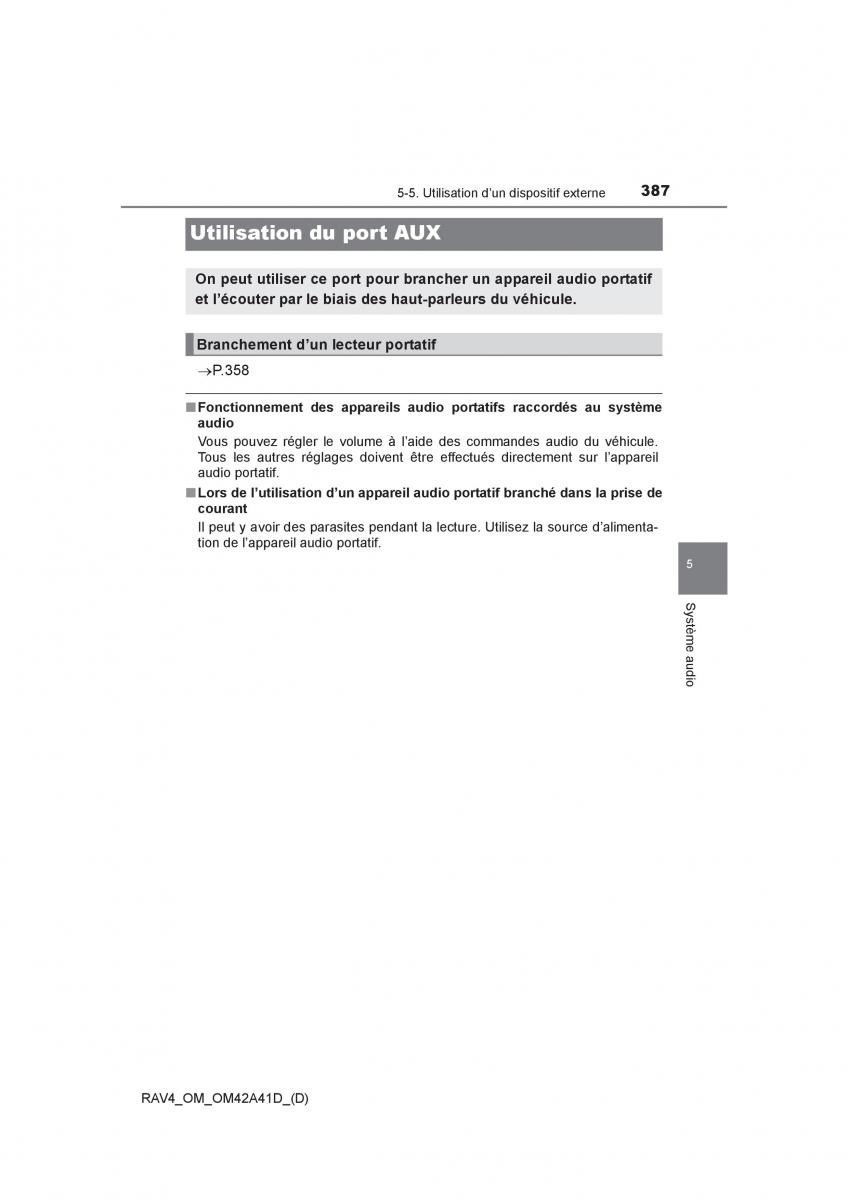 manual  Toyota RAV4 IV 4 manuel du proprietaire / page 388