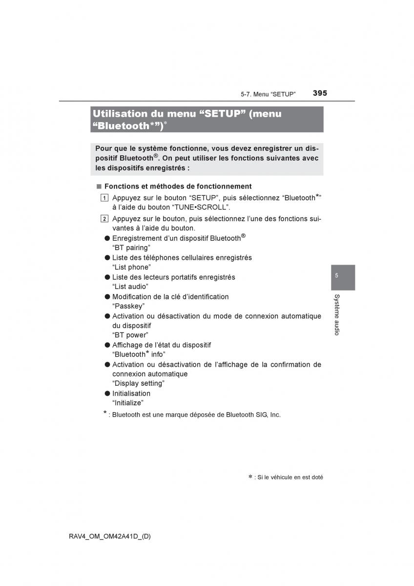 manual  Toyota RAV4 IV 4 manuel du proprietaire / page 396