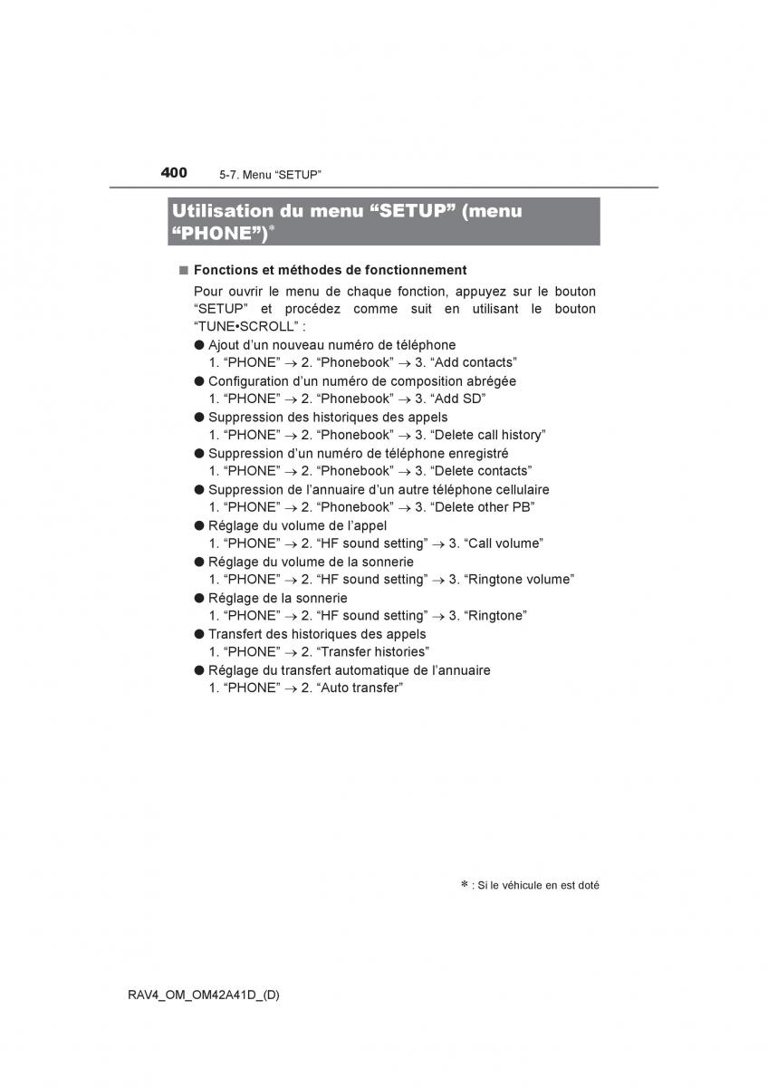 manual  Toyota RAV4 IV 4 manuel du proprietaire / page 401