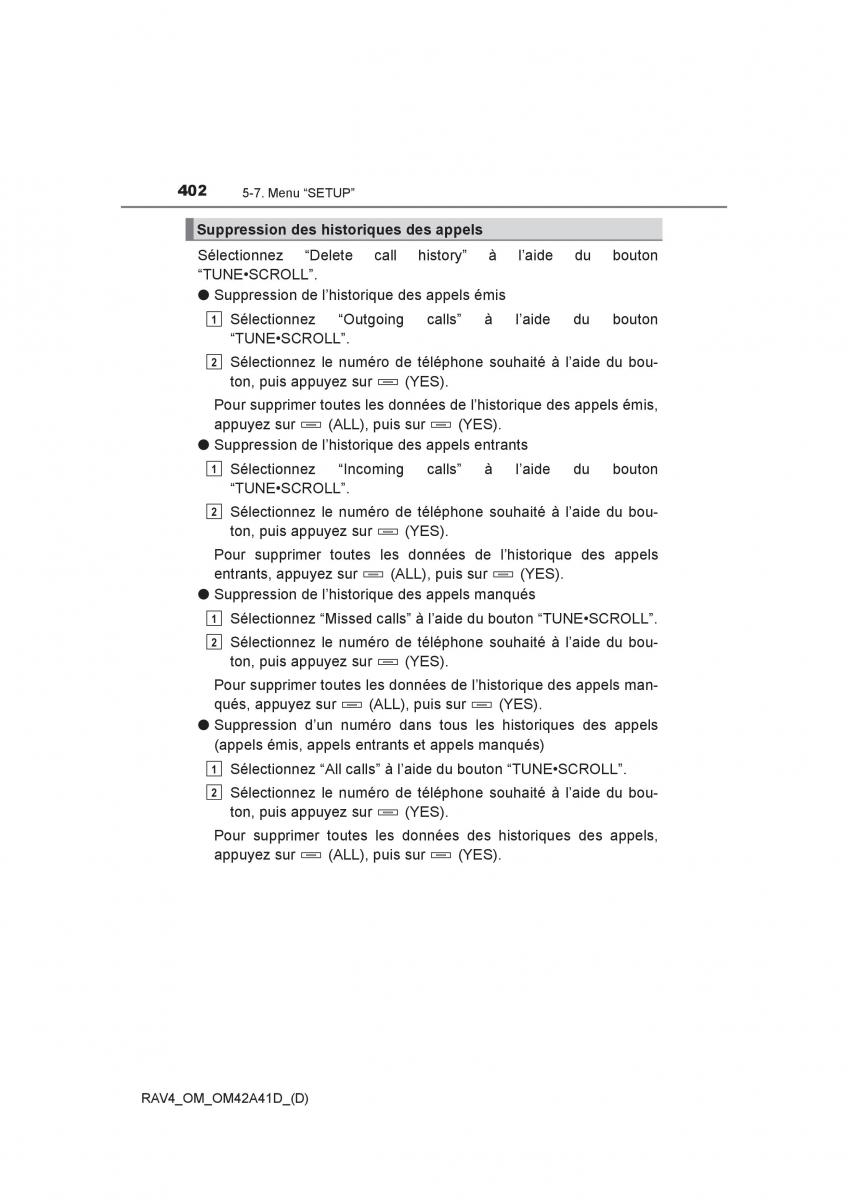 manual  Toyota RAV4 IV 4 manuel du proprietaire / page 403