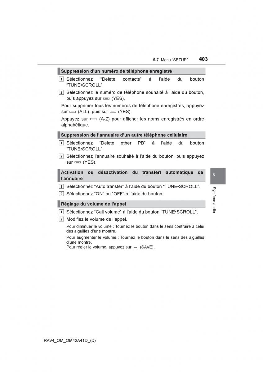 manual  Toyota RAV4 IV 4 manuel du proprietaire / page 404