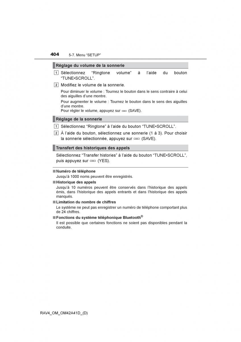 manual  Toyota RAV4 IV 4 manuel du proprietaire / page 405