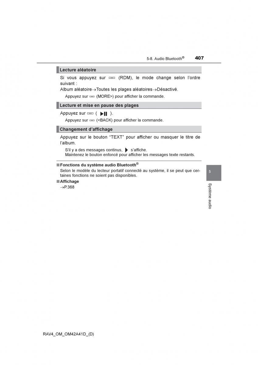 manual  Toyota RAV4 IV 4 manuel du proprietaire / page 408