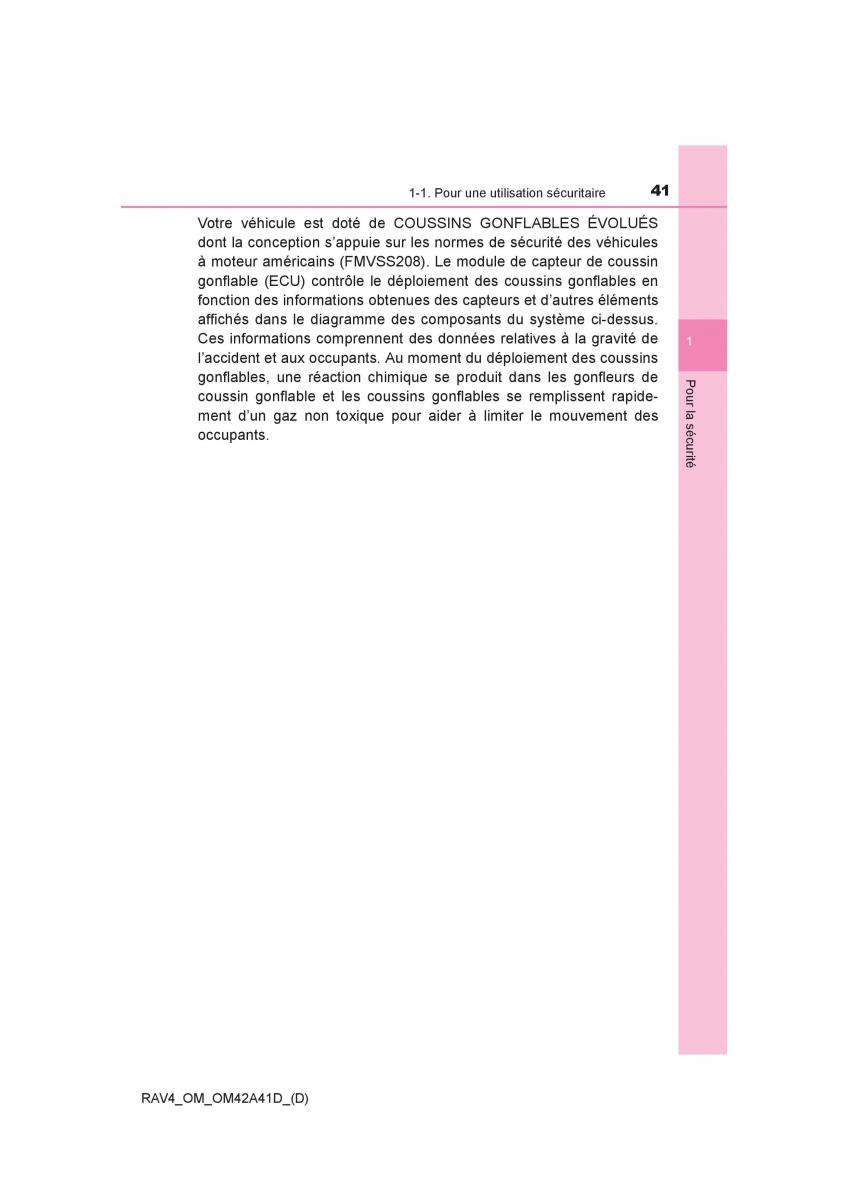 manual  Toyota RAV4 IV 4 manuel du proprietaire / page 42