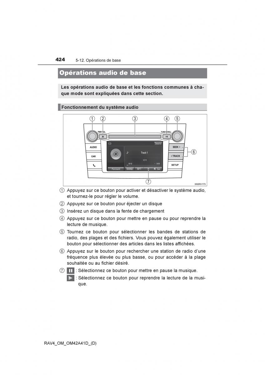 manual  Toyota RAV4 IV 4 manuel du proprietaire / page 425