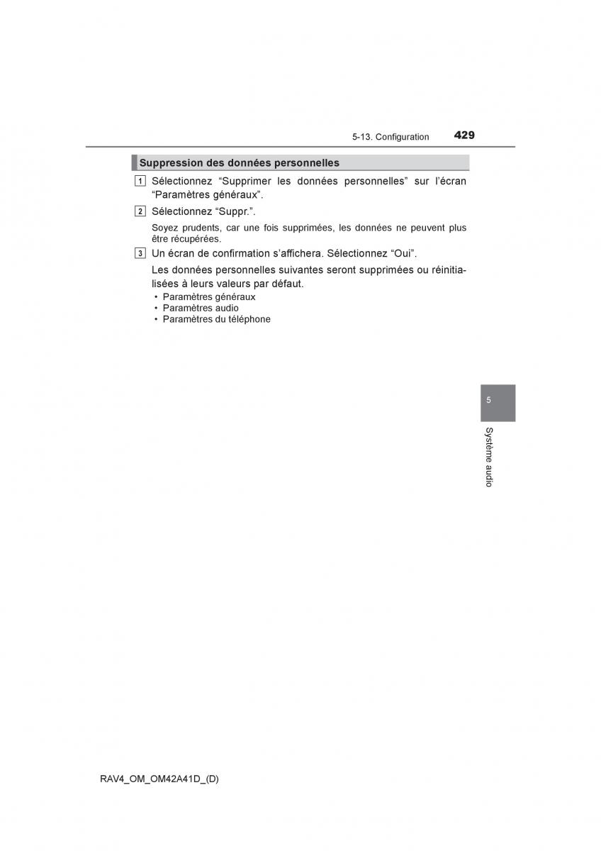 manual  Toyota RAV4 IV 4 manuel du proprietaire / page 430