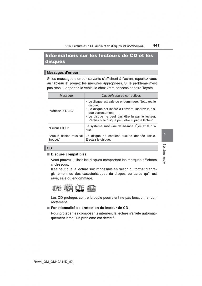 manual  Toyota RAV4 IV 4 manuel du proprietaire / page 442