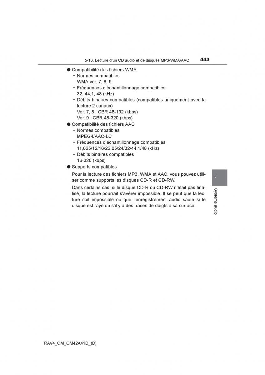 manual  Toyota RAV4 IV 4 manuel du proprietaire / page 444