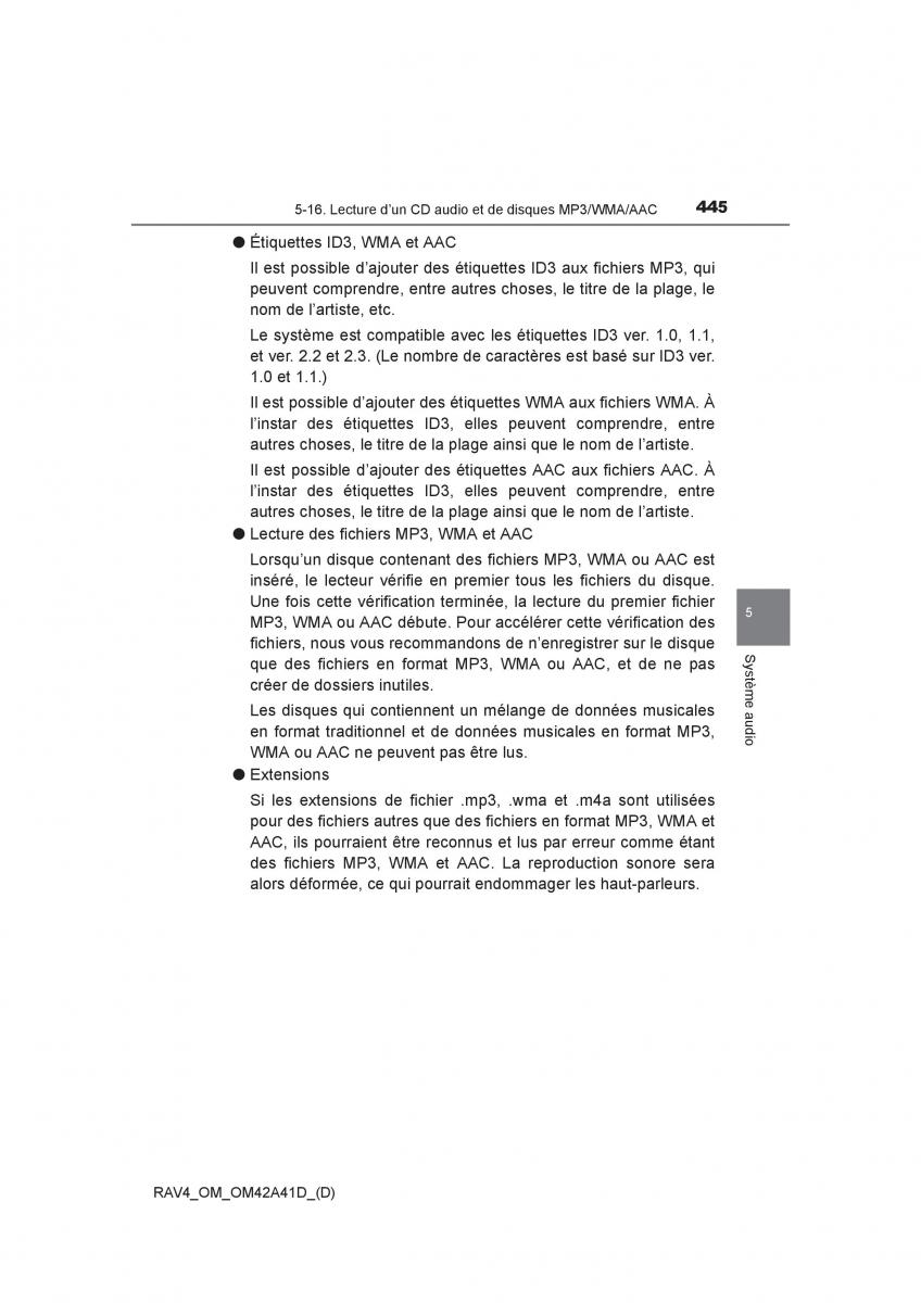 manual  Toyota RAV4 IV 4 manuel du proprietaire / page 446