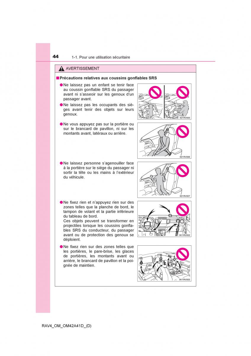 Toyota RAV4 IV 4 manuel du proprietaire / page 45