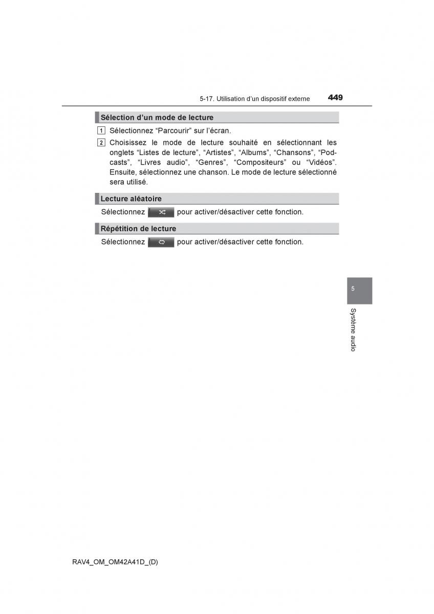 manual  Toyota RAV4 IV 4 manuel du proprietaire / page 450