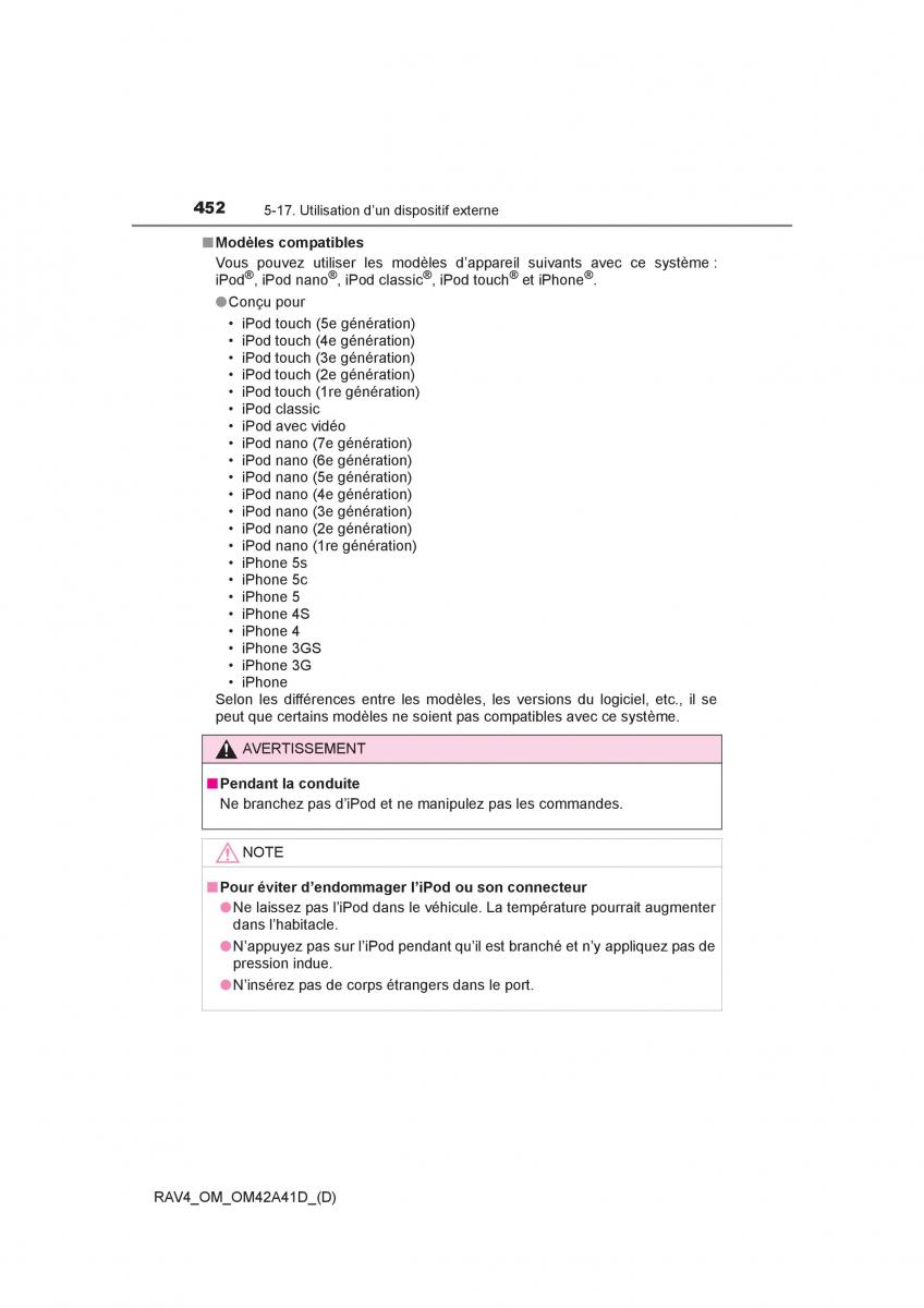 manual  Toyota RAV4 IV 4 manuel du proprietaire / page 453