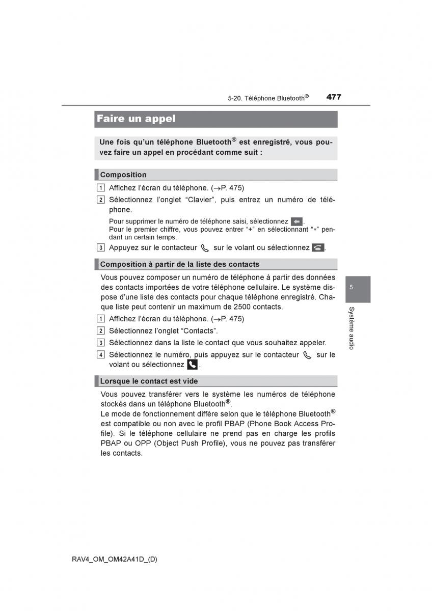 manual  Toyota RAV4 IV 4 manuel du proprietaire / page 478