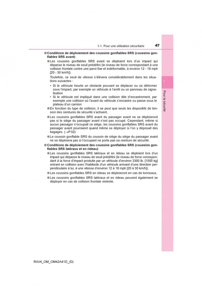 manual  Toyota RAV4 IV 4 manuel du proprietaire / page 48