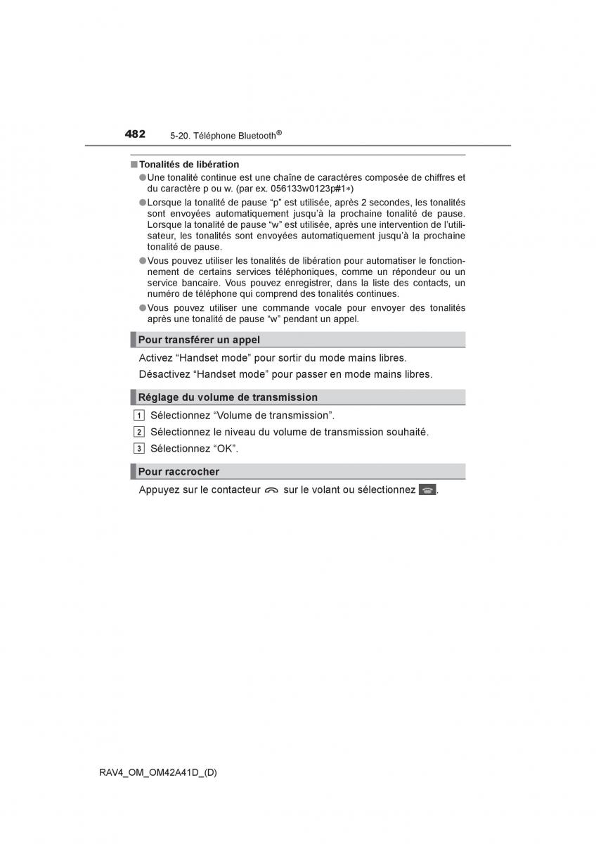 manual  Toyota RAV4 IV 4 manuel du proprietaire / page 483