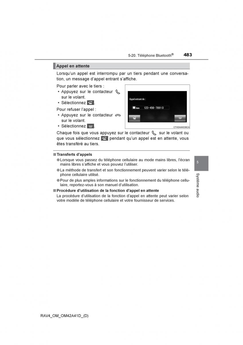 manual  Toyota RAV4 IV 4 manuel du proprietaire / page 484