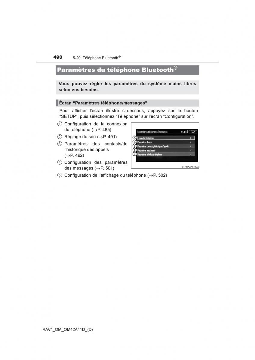 manual  Toyota RAV4 IV 4 manuel du proprietaire / page 491