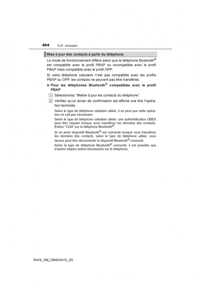 manual  Toyota RAV4 IV 4 manuel du proprietaire / page 495