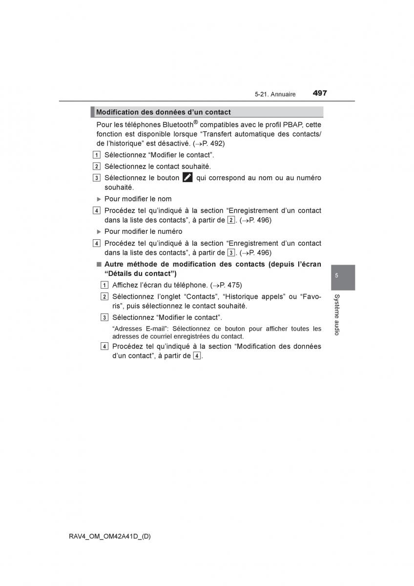 manual  Toyota RAV4 IV 4 manuel du proprietaire / page 498