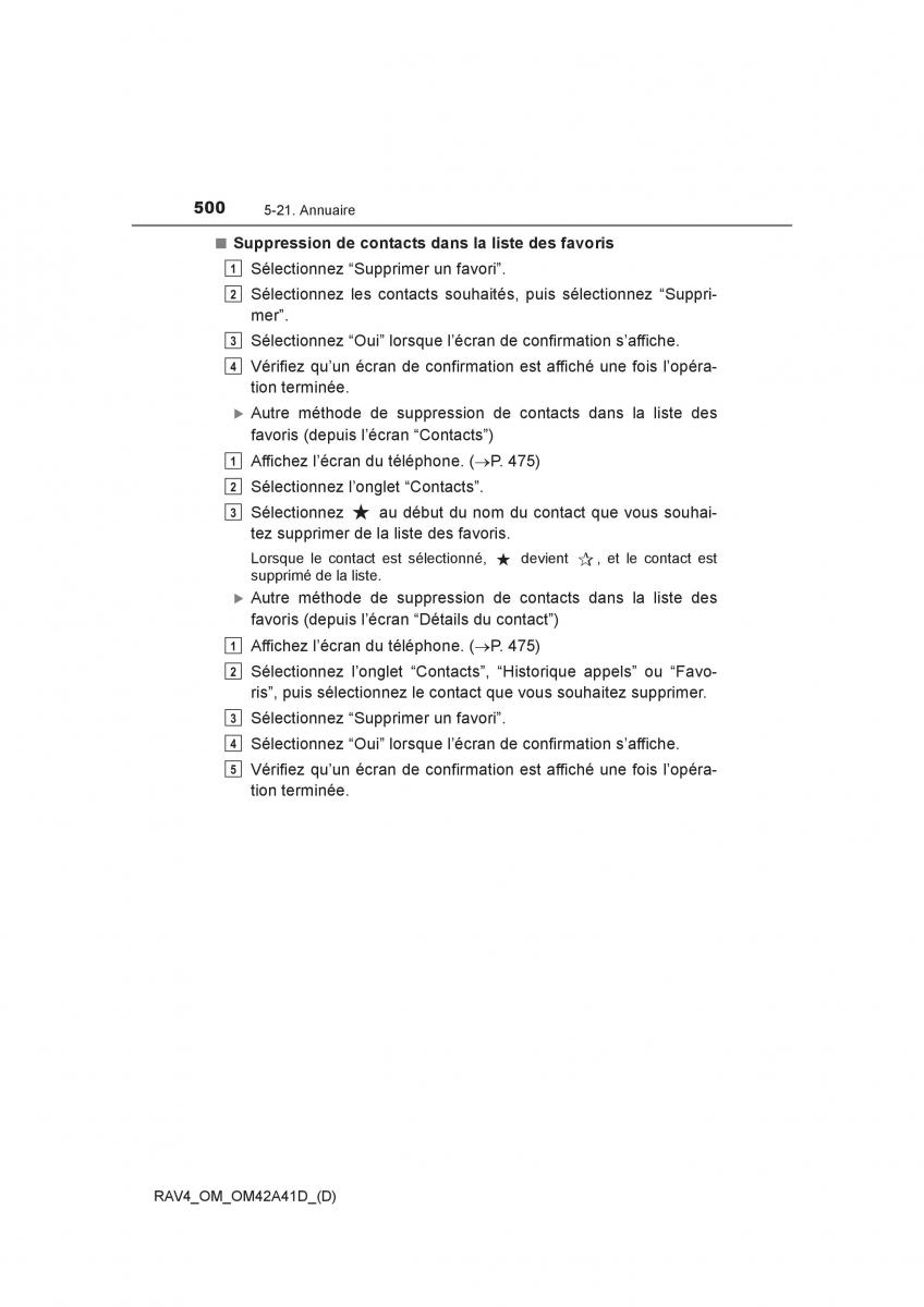 manual  Toyota RAV4 IV 4 manuel du proprietaire / page 501