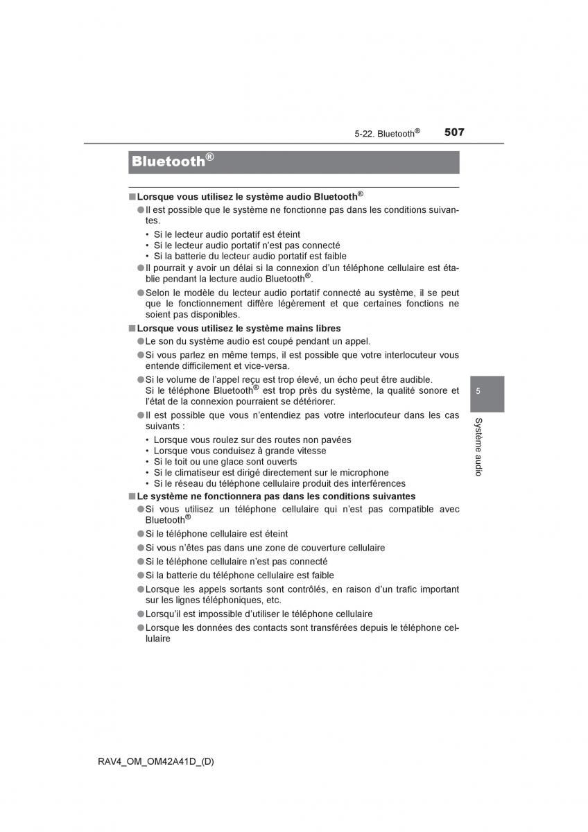 manual  Toyota RAV4 IV 4 manuel du proprietaire / page 508