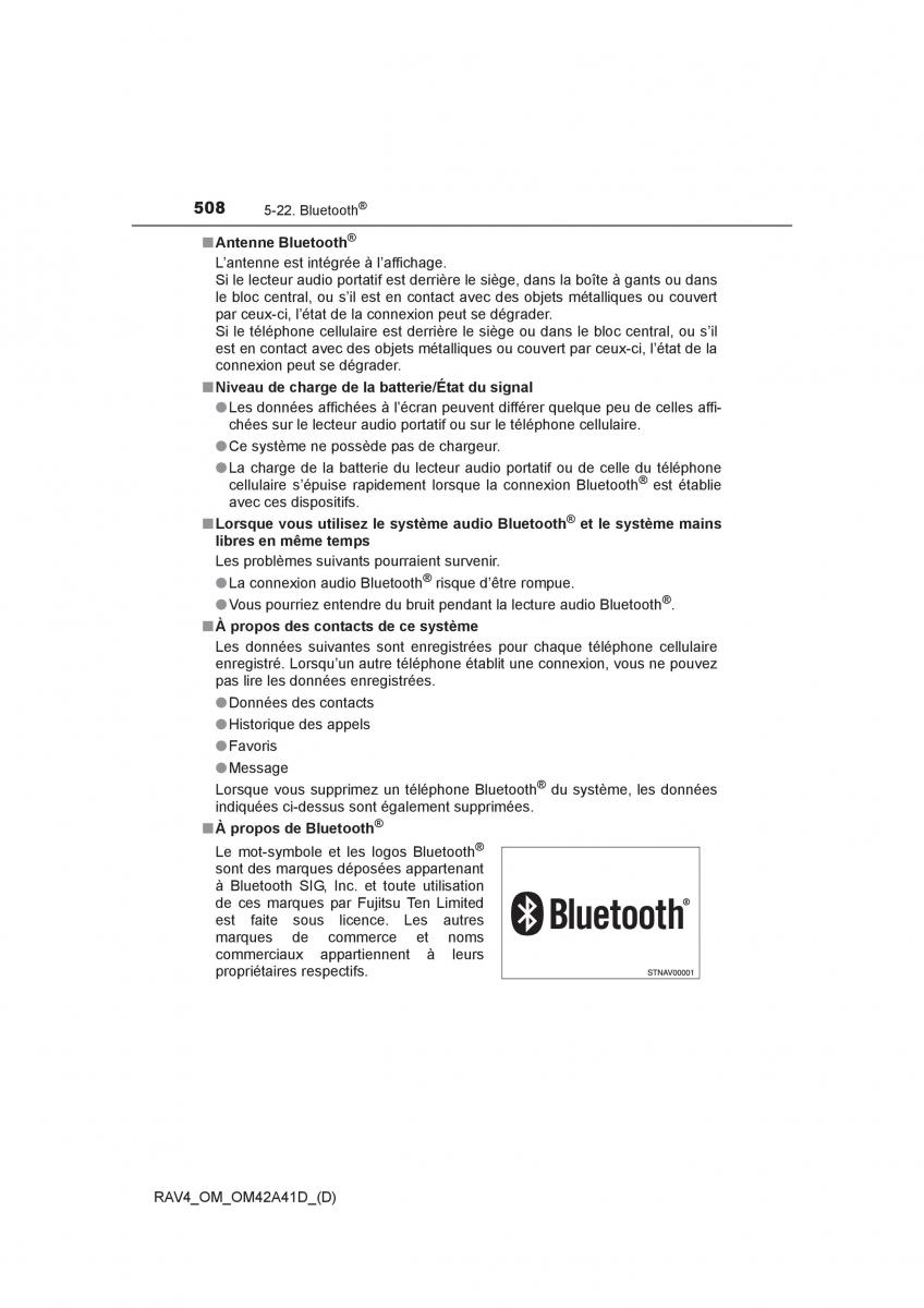 manual  Toyota RAV4 IV 4 manuel du proprietaire / page 509