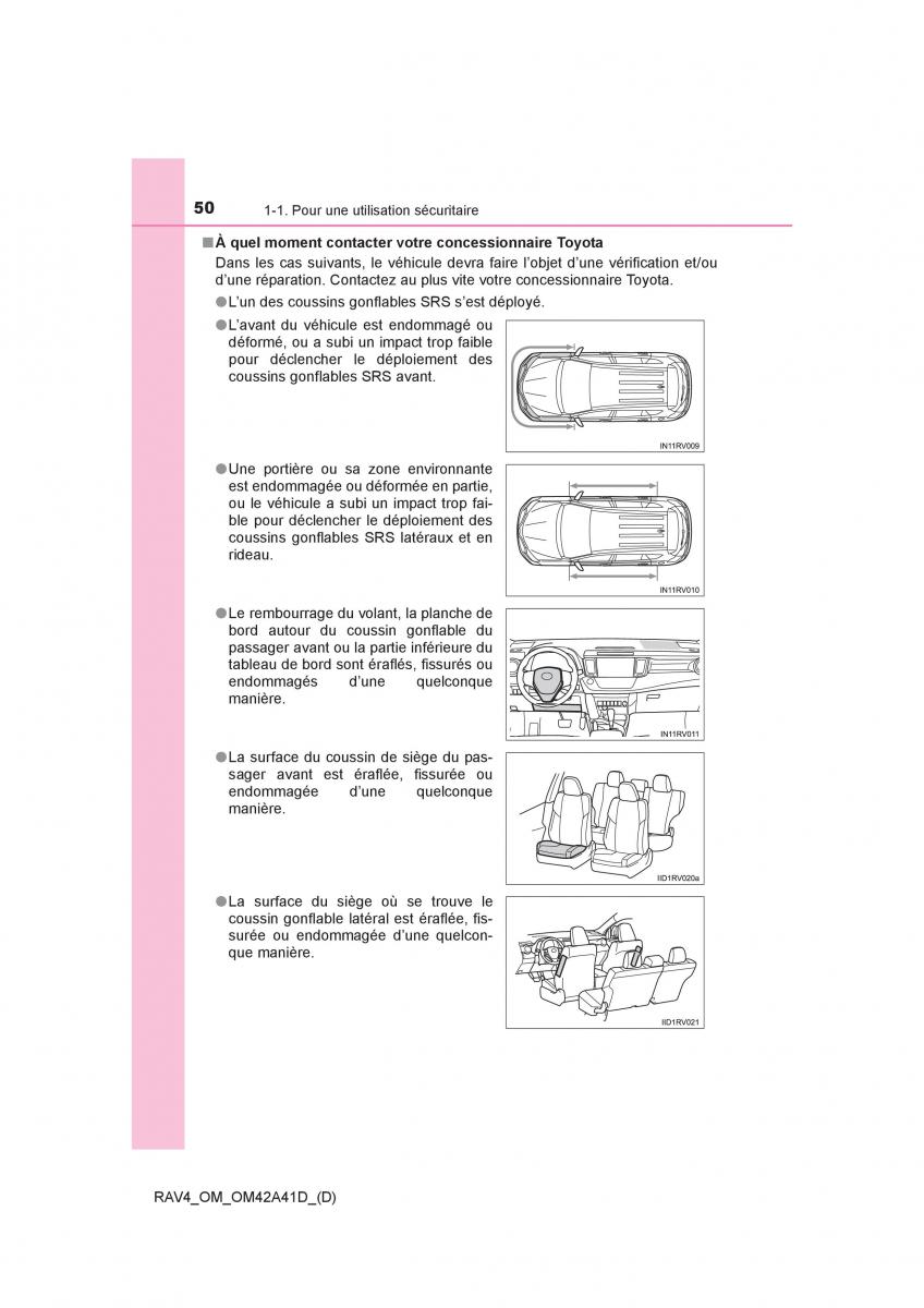 manual  Toyota RAV4 IV 4 manuel du proprietaire / page 51