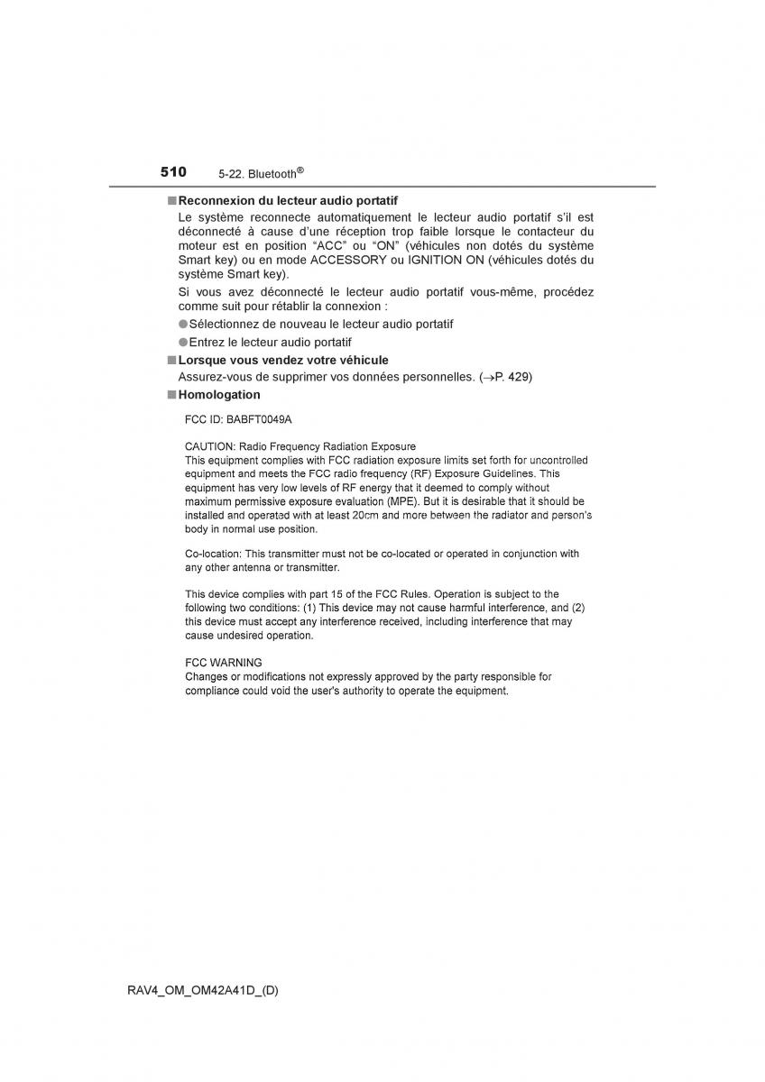 manual  Toyota RAV4 IV 4 manuel du proprietaire / page 511