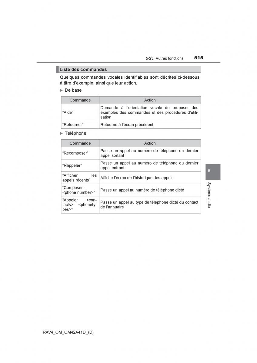 manual  Toyota RAV4 IV 4 manuel du proprietaire / page 516