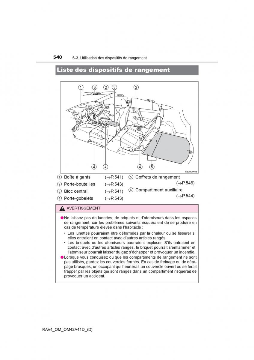 manual  Toyota RAV4 IV 4 manuel du proprietaire / page 541