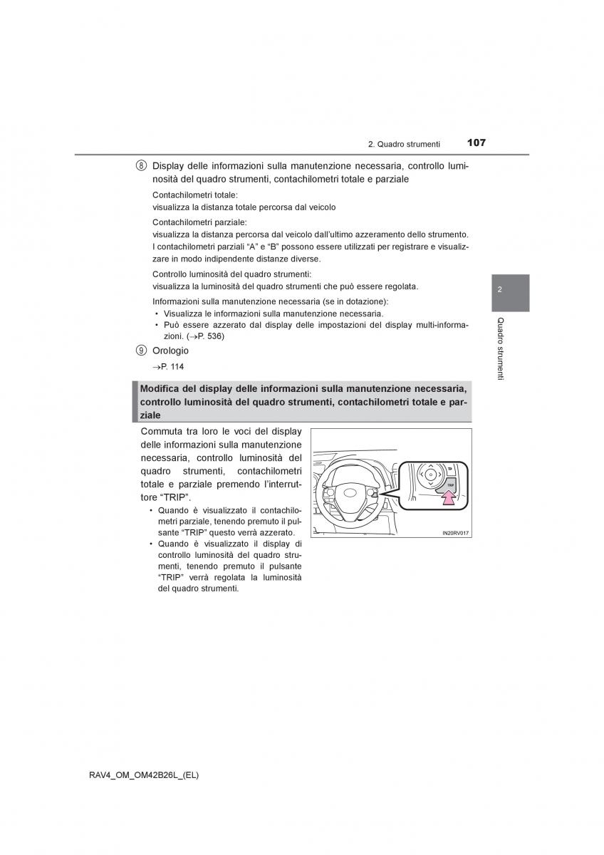 Toyota RAV4 IV 4 manuale del proprietario / page 107