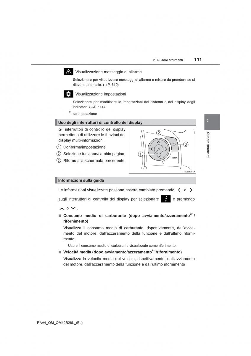 Toyota RAV4 IV 4 manuale del proprietario / page 111