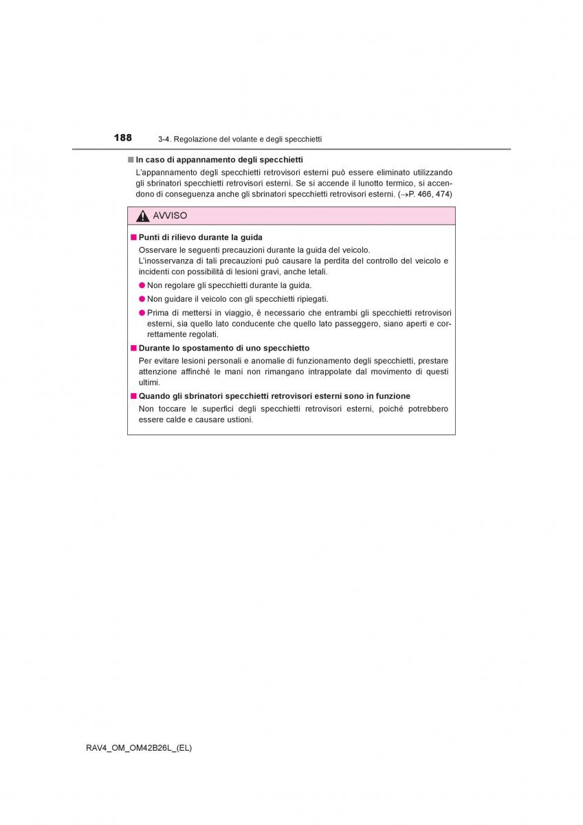 Toyota RAV4 IV 4 manuale del proprietario / page 188