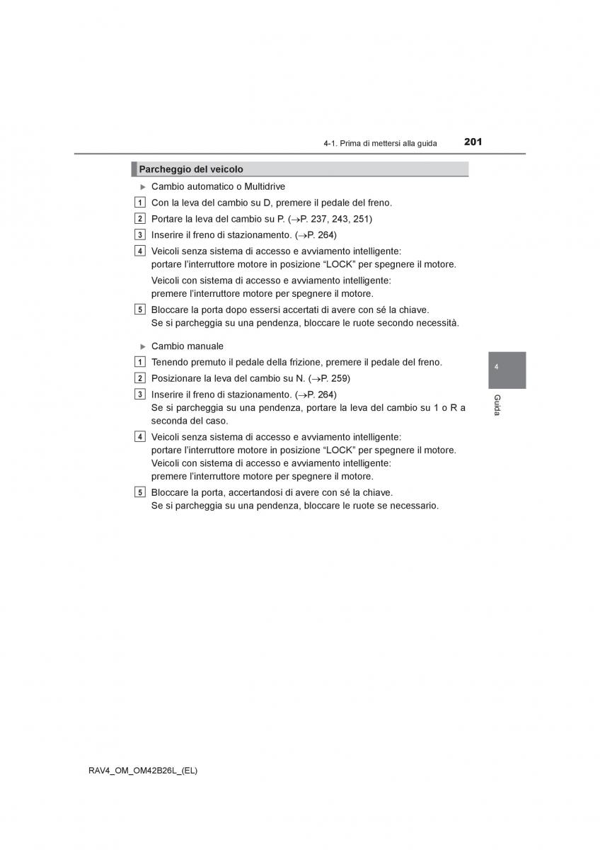 Toyota RAV4 IV 4 manuale del proprietario / page 201