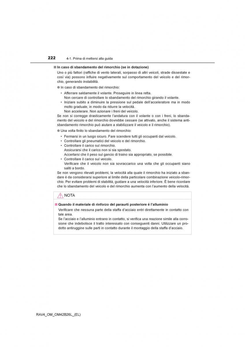 Toyota RAV4 IV 4 manuale del proprietario / page 222