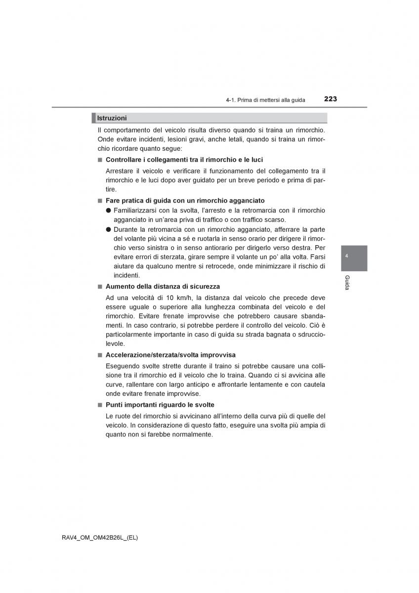 Toyota RAV4 IV 4 manuale del proprietario / page 223