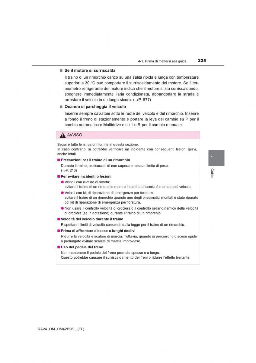 Toyota RAV4 IV 4 manuale del proprietario / page 225