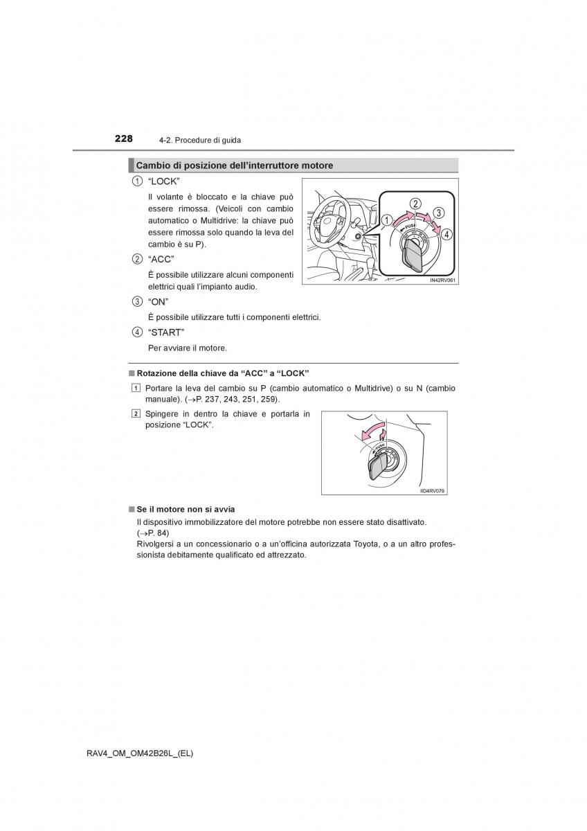 Toyota RAV4 IV 4 manuale del proprietario / page 228