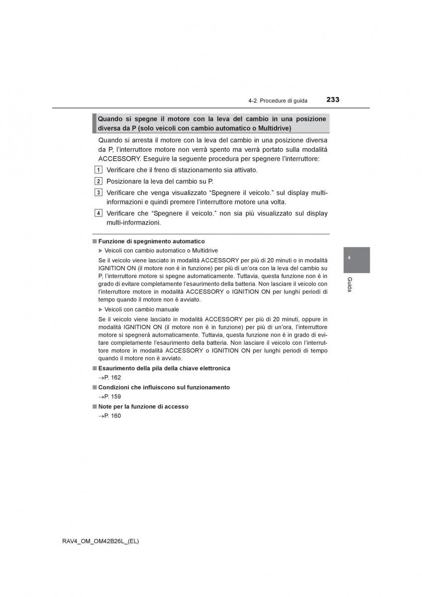 Toyota RAV4 IV 4 manuale del proprietario / page 233