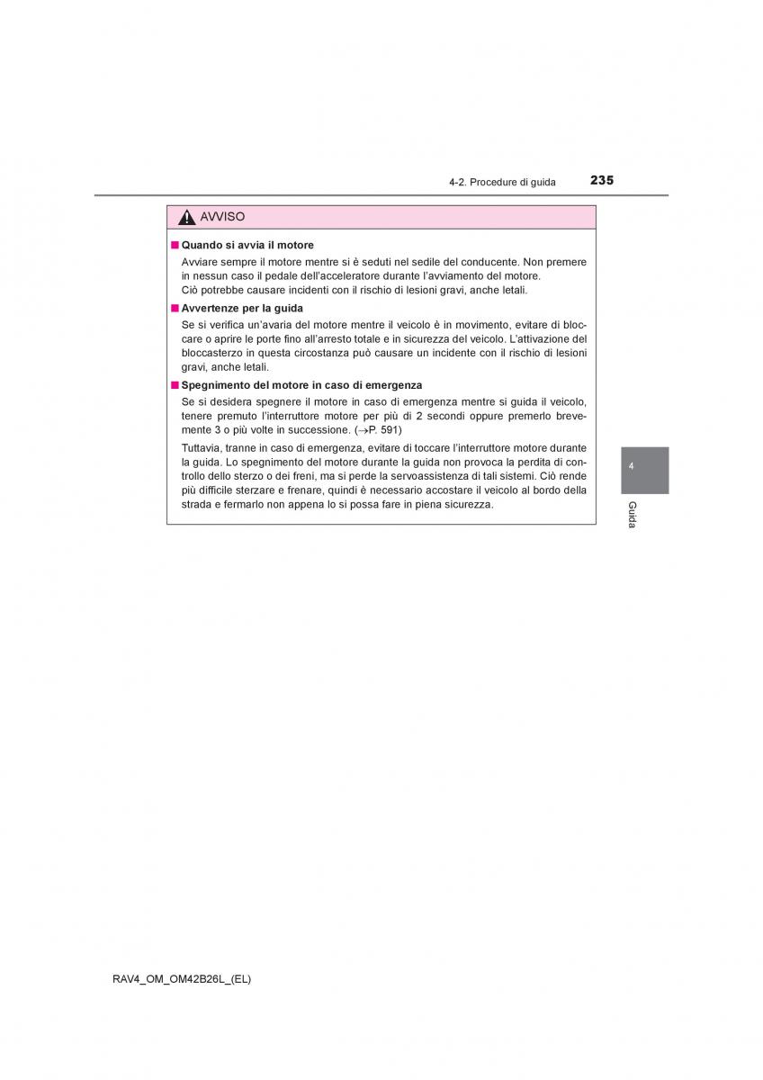 Toyota RAV4 IV 4 manuale del proprietario / page 235