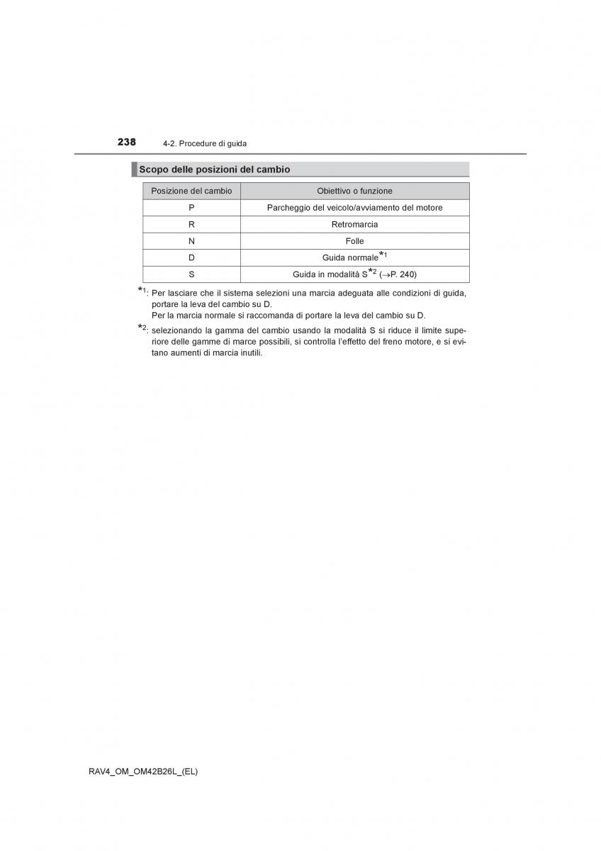 Toyota RAV4 IV 4 manuale del proprietario / page 238