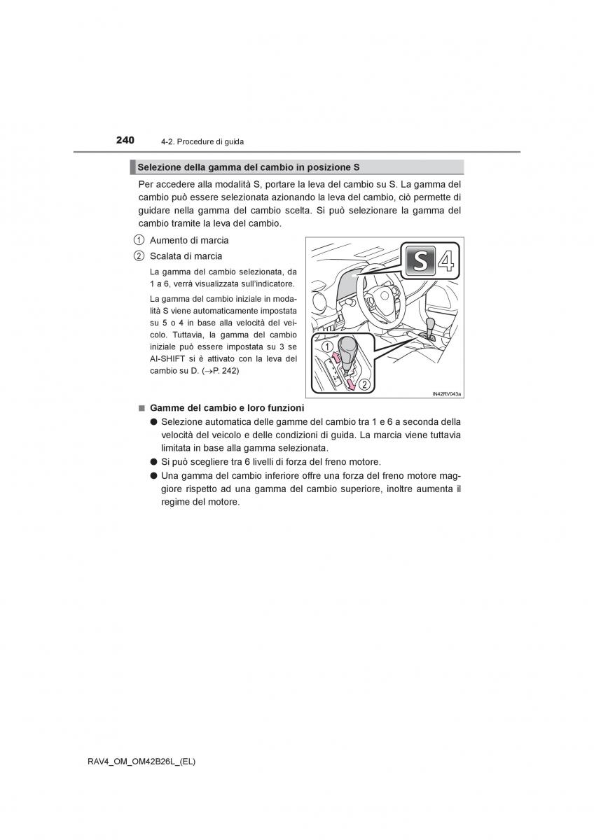 Toyota RAV4 IV 4 manuale del proprietario / page 240