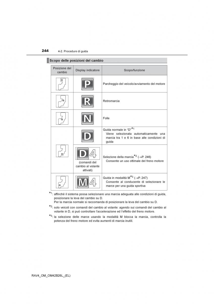 Toyota RAV4 IV 4 manuale del proprietario / page 244