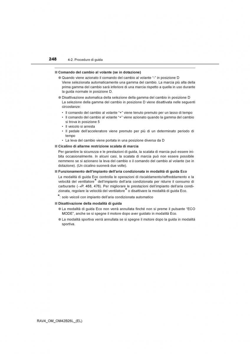 Toyota RAV4 IV 4 manuale del proprietario / page 248