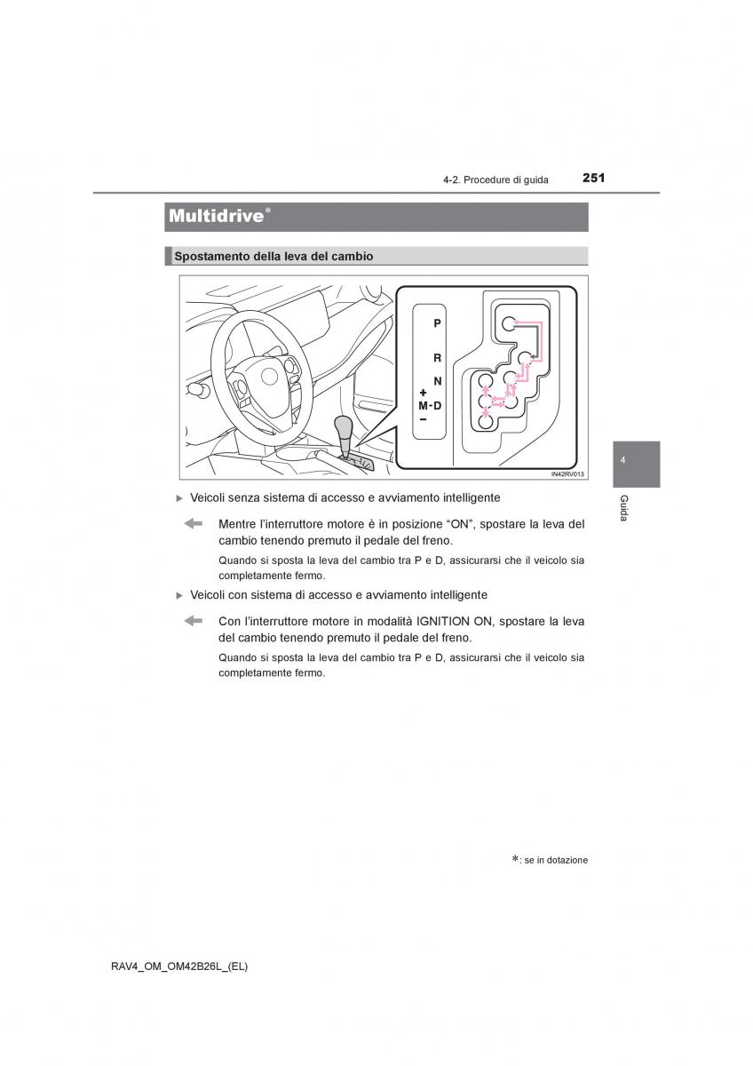 Toyota RAV4 IV 4 manuale del proprietario / page 251