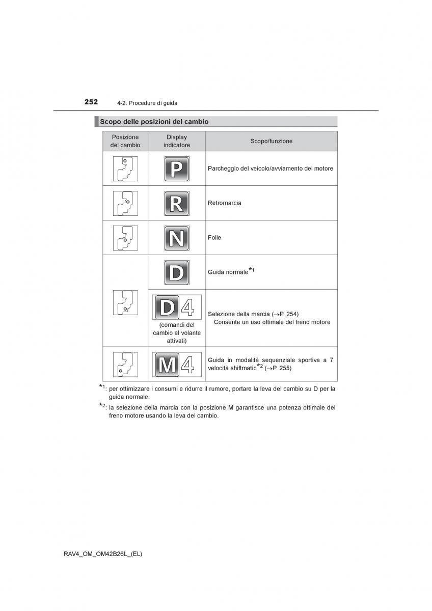 Toyota RAV4 IV 4 manuale del proprietario / page 252