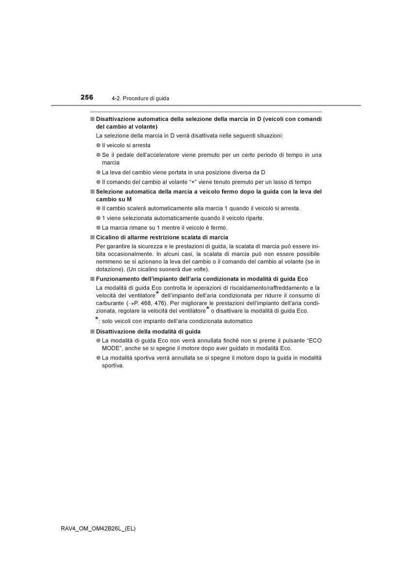 Toyota RAV4 IV 4 manuale del proprietario / page 256